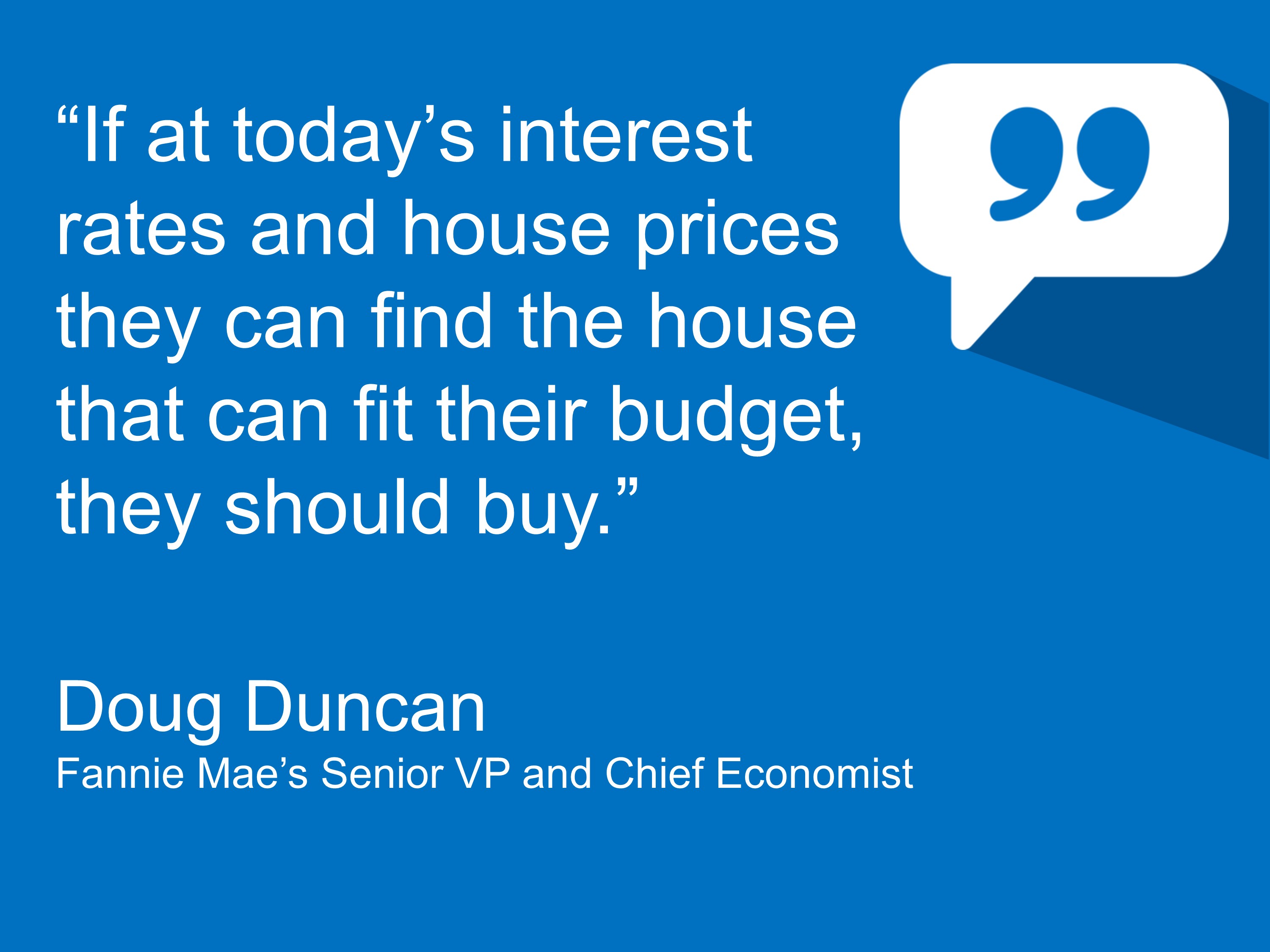 chief economist says you should buy a home if you ccan